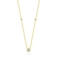 thumbnail image 1 of DGOLD Collier Station en Or Jaune 10 Kt avec Diamants Blancs Ronds pour Femmes (1/5 cttw), 1 of 2