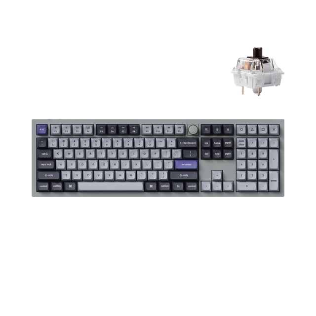 Teclado Keychron Q6 Pro inalámbrico Bluetooth de tamaño completo gris