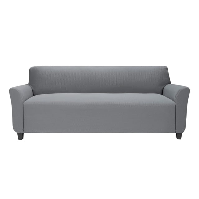 Vivian Stretch Diamond Living Room Sofa Cover, Grey, 96.5x63 Inches
