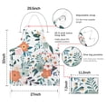 thumbnail image 7 of Pioneer Flower Floral Print Pattern Apron-Garden Aprons for Women with Pockets-Cotton Linen Waterproof Kitchen Cooking Gardening Aprons Adjustable for Kitchen,Cooking,BBQ and Salon 33x27 Inch, 7 of 7