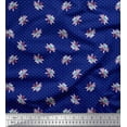 thumbnail image 1 of Soimoi Cotton Poplin Fabric Dot & Waterlily Floral Printed Fabric 1 Yard 56 Inch Wide, 1 of 1