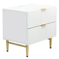 thumbnail image 5 of Smuxee Modern Adult Wood Nightstand with USB Port and 2 Drawer for Bedroom,White Finish, 5 of 7