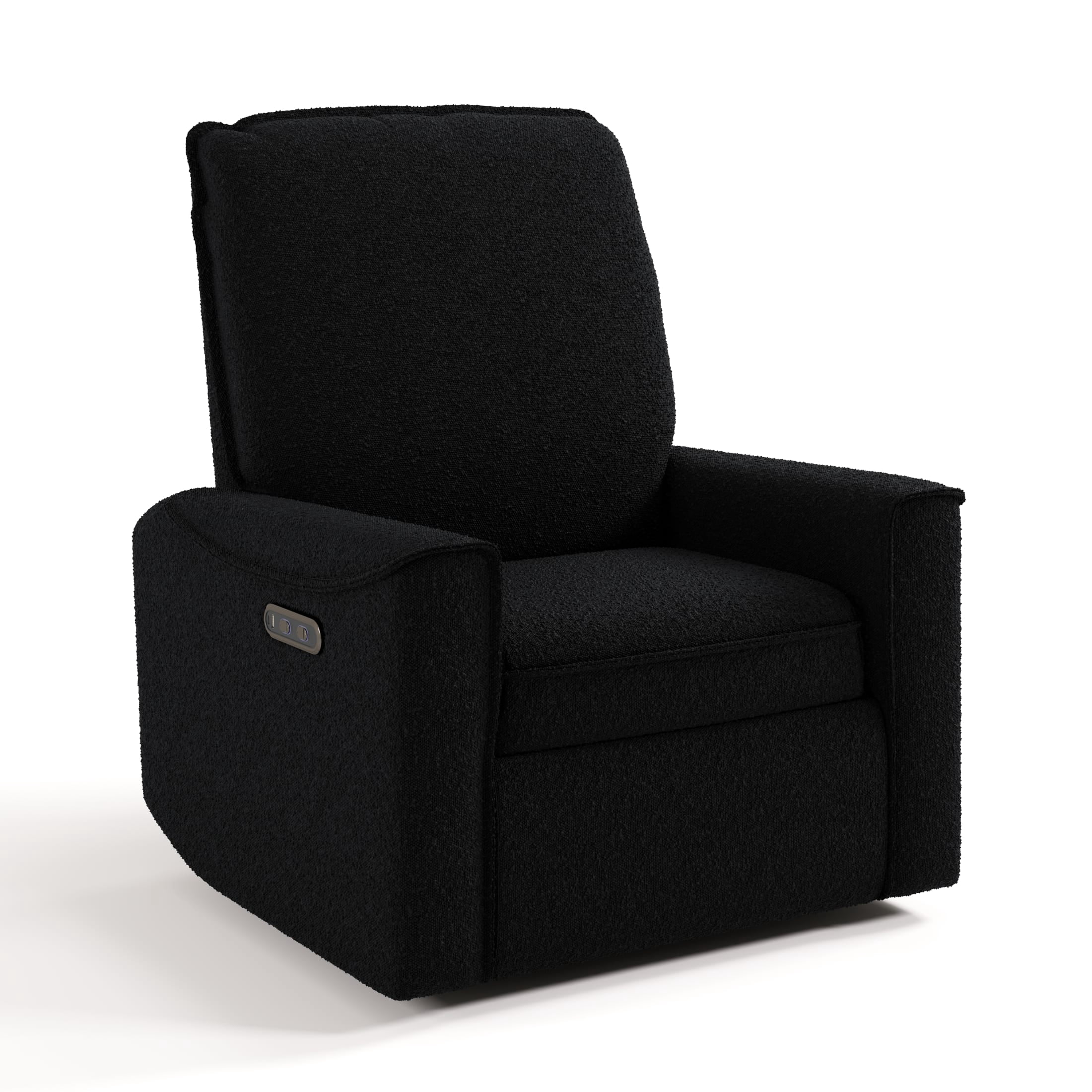 Storkcraft Santos Power Recliner - Black Boucle