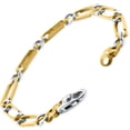 thumbnail image 2 of Pompeii Men's Link 14k Gold (12gram) or Platinum (19gram) 5.5mm Bracelet 8" (,), 2 of 4