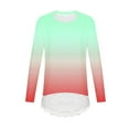 thumbnail image 5 of NAISIBABY Girls T Shirts with Lace, Irregular Hem Long Sleeve Crewneck Kids Casual Fashion Tops Green 4T, 5 of 6