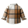 thumbnail image 6 of MuZeFu Jackets for Kids on Clearance Plush And Thicken Toddler Flannel Shirt Jacket Plaid Long Sleeve Lapel Shacket Kids Boys Girls Fall Tops, 6 of 9