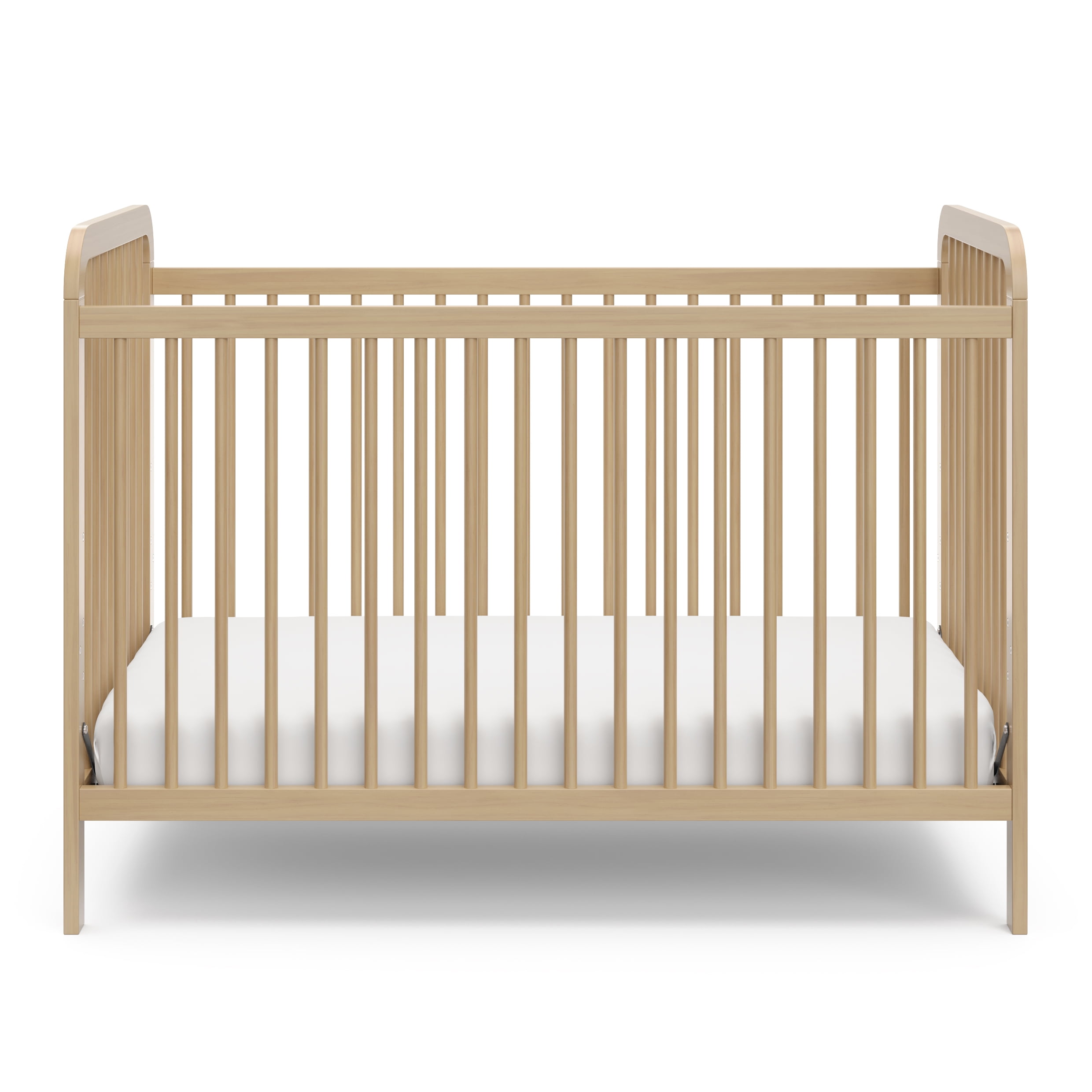 Storkcraft Pasadena 3-in-1 Convertible Baby Crib – GREENGUARD Gold Certified, 100% Solid Wood, Fits Standard Crib Mattress, Converts to Toddler Bed and Daybed, 4 Mattress Heights, Driftwood