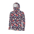 thumbnail image 5 of QIUOMBBP Women's UPF 50+ Hoodie with Face Mask & Thumb Holes Long Sleeve Ice Silk Camo Sun Protection Tees Summer Loose Lightweight Outdoor Fishing Tops Multicolor S, 5 of 8