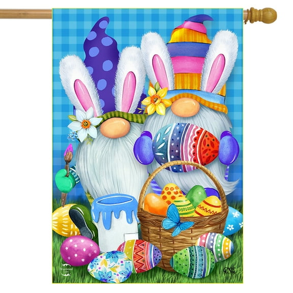 Briarwood Lane Easter Gnomes Holiday House Flag