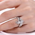 thumbnail image 2 of Rag Jewels 2.10 Ct Marquise Cut White Diamond Engagement Wedding Thanksgiving Christmas Bridal Ring Set 14K White Gold Plated 925 Sterling Silver For Women's -5, 2 of 3