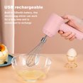 thumbnail image 4 of Worallymy Batidor de huevos Batidor de huevos recargable inalámbrico USB Batidor de huevos para hornear en el hogar Mini mezclador de crema Batidora Agitador, Rosa Worallymy JD735794957, 4 of 7