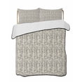 thumbnail image 2 of Quilts Twin Size, Beige Black Striped Soft Comforter Bedding Set for Bed, Abstract Modern Art Irregular Stripe Lightweight Quilted Bedspread with Pillow Cover(2 Pieces) for All Season, 68x86 Inch, 2 of 6