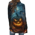 thumbnail image 3 of Wensltd Halloween Print Cardigan Top for Women Casual Long Sleeve Fashionable Loose Fit Daily Wear Autumn Winter Outerwear, 3 of 6