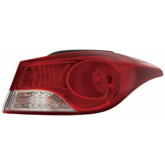 New Aftermarket Passenger Side Rear Tail Lamp Assembly 924023X050 CAPA fits 2011-2013 Hyundai Elantra GL Sedan 4-Door::Korea Built Models
