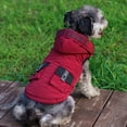 thumbnail image 5 of Waterproof Dog Coat, Winter Dog Hoodie with Pockets, Warm Dog Clothes for Small Medium Extra Large Dogs-Red,XL, 5 of 6