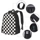 thumbnail image 2 of Disketp Black and White Checkerboard Mochila Minimalista de Gran Capacidad, Mochila de Viaje para Escuela, Trabajo o Uso Diario, 2 of 6
