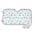 thumbnail image 2 of Picia Leaf Print Green Curved Windshield Sunshade Accordion Folding Style Auto Shade for Car Truck SUV Van Blocks UV Ray Sun Visor Protector -Medium, 2 of 7
