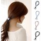 thumbnail image 4 of KAIYANG pieza de bonito anillo doble para mujer con perlas de imitación y diamantes de imitación, elástico para el pelo, soporte para cola de caballo (negro), 4 of 4