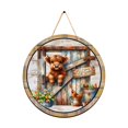 thumbnail image 1 of Round Wooden Door Pendant, 1 of 1