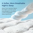 thumbnail image 2 of Viscosoft Bamboo Mattress Topper Pad with Fitted Skirt - Queen Size - Extra Plush Pillowtop Mattress Topper - 18" Deep Pockets, 2 of 9