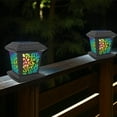 thumbnail image 4 of Gnmfd Solar Post Lights Outdoor Fence Cap LED Light White Black Warm White Flame Colorful Solar Powered Garden Patio Courtyard Walkway Porch Outdoor Decorations Christmas Lights Outdoor, 4 of 9