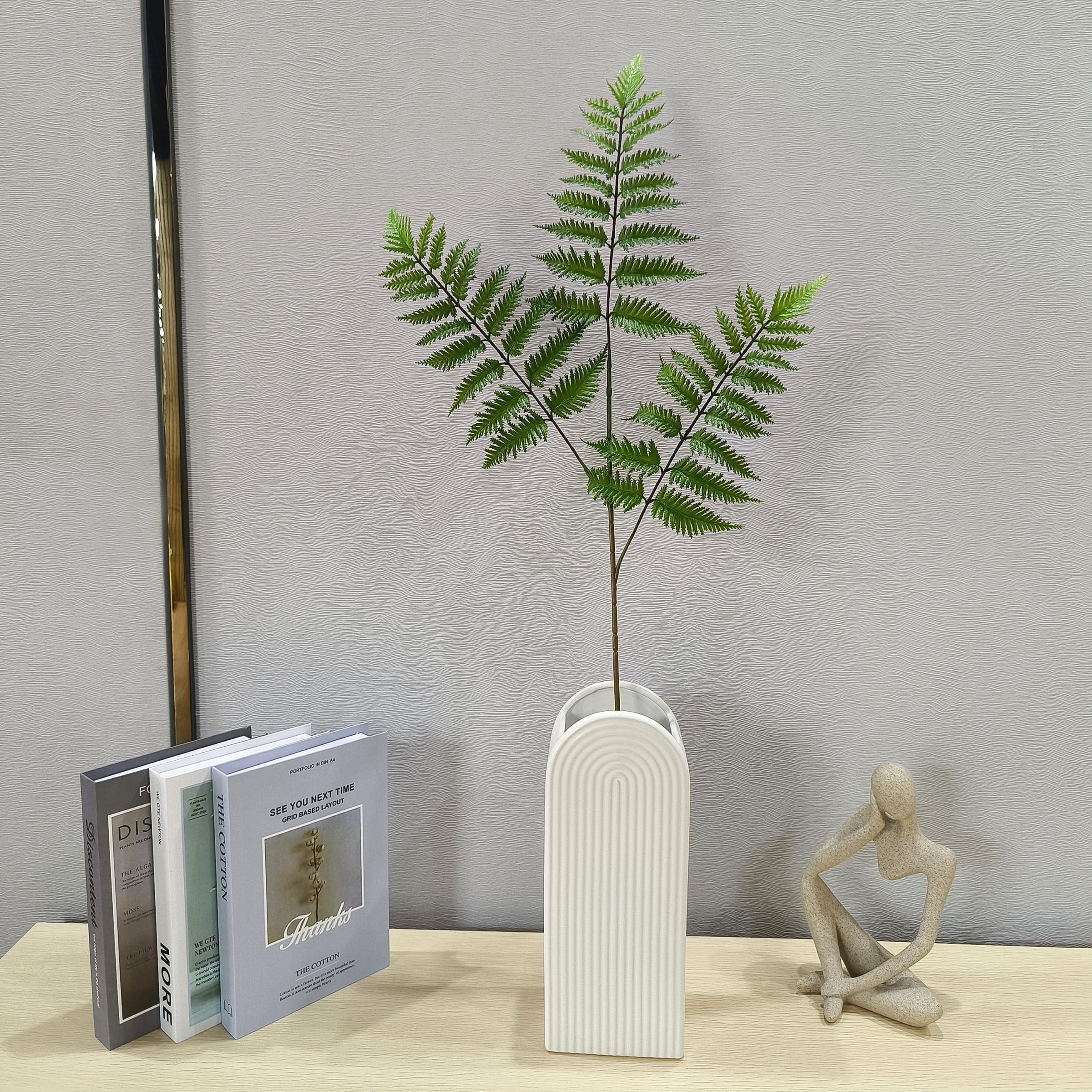 Mainstays 35" Artificial Green Fern Stem, Pot Not Included.