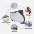 thumbnail image 4 of Typpkmm Bike Cover, Waterproof Bicycle Protector, Heavy Duty Rain Shield for Outdoor Storage, Silver, 4 of 6