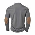 thumbnail image 5 of Mens Shirts Under $10 Mens Sweatshirt Waffle Long Sleeve Shirt Casual Thermal Knited Stand Collar Henley Pullover Warm Cozy V Neck Clothes, 5 of 6