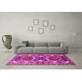 thumbnail image 3 of Ahgly Company Indoor Square Oriental Pink Industrial Area Rugs, 4' Square, 3 of 4