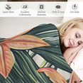 thumbnail image 3 of Orinice Flower Leaf Pattern Warm Lightweight Blanket Soft Fleece Blankets All Seasons Decor Gift Blanket 60x80in, 3 of 6