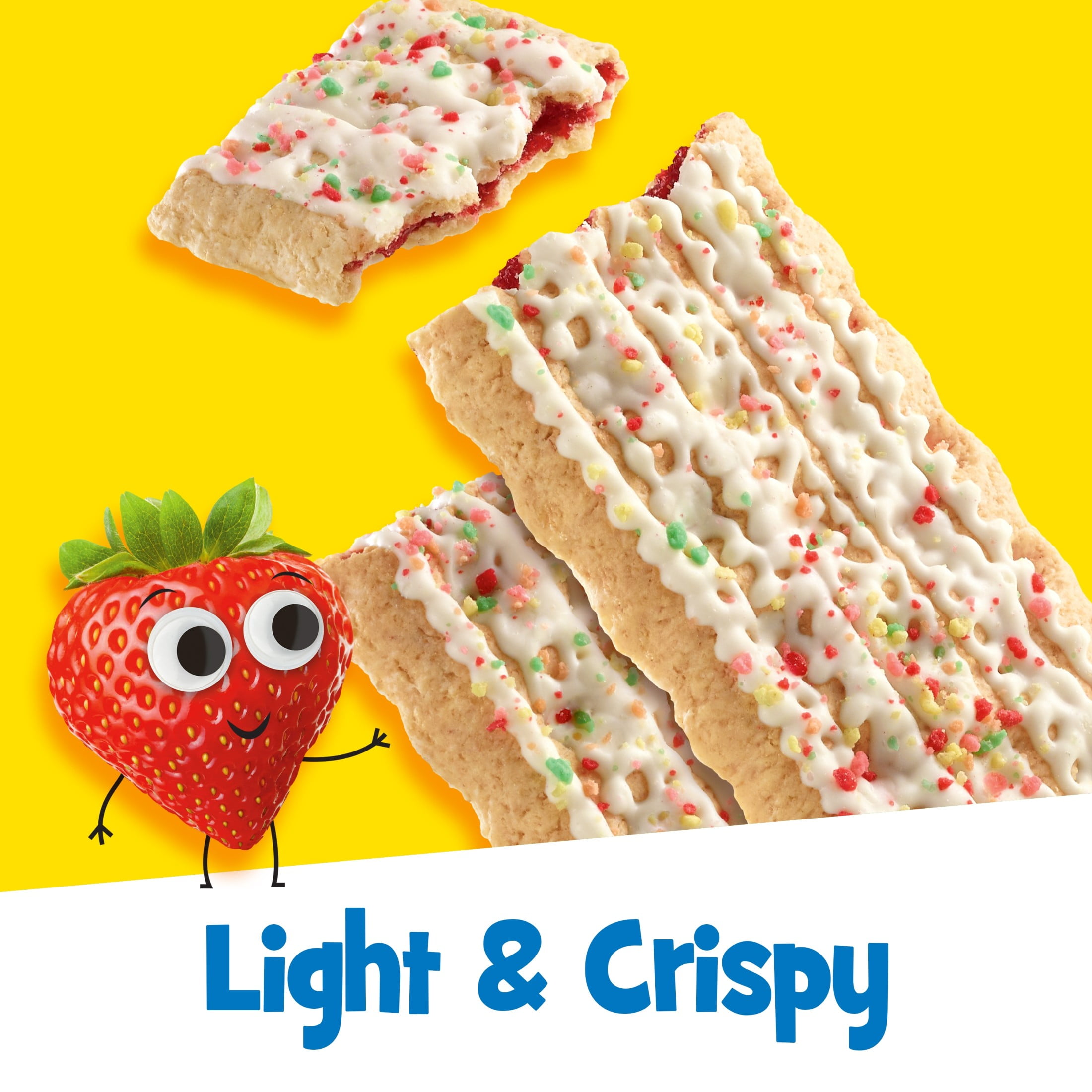 Pop-Tarts Frosted Strawberrylicious Baked Crisps, Made with Whole Grain, Shelf-Stable, 5.9 oz (12 Count)