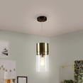 thumbnail image 1 of Lámpara Colgante Decor 1 Luz Metal Dorado Vidrio 1.98Mx15Cm, 1 of 3