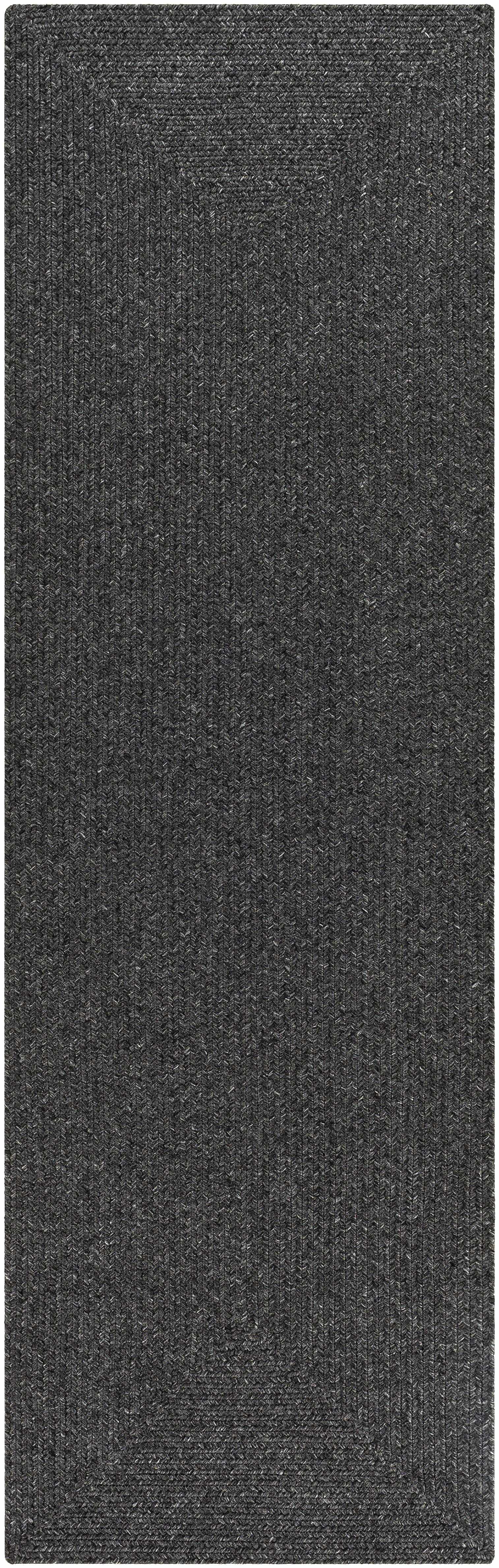 Hauteloom Moxley Living Room, Bedroom Patio Outdoor Area Rug - Black - 8'6" x 11'6"