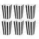 thumbnail image 1 of TOYMYTOY - 24 cajas para palomitas de maíz, cajas de cartón, bolsas de papel, cajas a rayas para cine, mesas de postres y recuerdos de boda (negro), 1 of 5