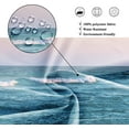 thumbnail image 5 of Beach Sea Shower Curtain for Bathroom Decor 72Wx72H Ocean Waves Blue Pink Tropical Coastal Seaside Scene Island Hawaiian Art Printed Fabric Polyester Waterproof 12 Pack Plastic Hooks, 5 of 6