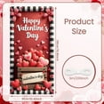 thumbnail image 2 of Red Theme Valentine's Day Banner Heart Pattern Heart Display Cookie Design Gingham Bow Romantic Backdrop for Valentine's Day Party Romantic Dinner Love Celebration, 2 of 9