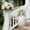 White-As shows, variant on CxhicLuv Valentine's Day Gooses Styling Set, White & Black Goose Sculpture with Themed Outfits, Perfect for Porch & Garden Decoration, Wedding Season Accent for 23-Inch Geese