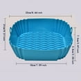 thumbnail image 2 of Air Fryer Silicone Liners for 2 to 3 QT Small Air Fryers Square Non-Stick Reusable Air Fryer Silicone Liners Silicone Pot Bowl Liner Baking Tray Air Fryer Accessories Better Than Paper 1PCS, 2 of 2