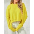 thumbnail image 3 of SUNSIOM Pull-Over Femme Couleur Unie/rayé Col Rond Manches Longues Ample Printemps Automne Décontracté Mode Urbaine, 3 of 6