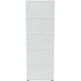 thumbnail image 6 of Miumaeov Plastic Drawers Dresser with 5 Drawers, 15.75 x 11.81 x 33.07inches Plastic Tower Closet Organizer with Wheels Suitable for Apartments Condos And Dorm Rooms (White), 6 of 9