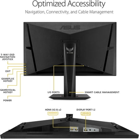 ASUS - 27 LCD Monitor with HDR (DisplayPort HDMI) - Black