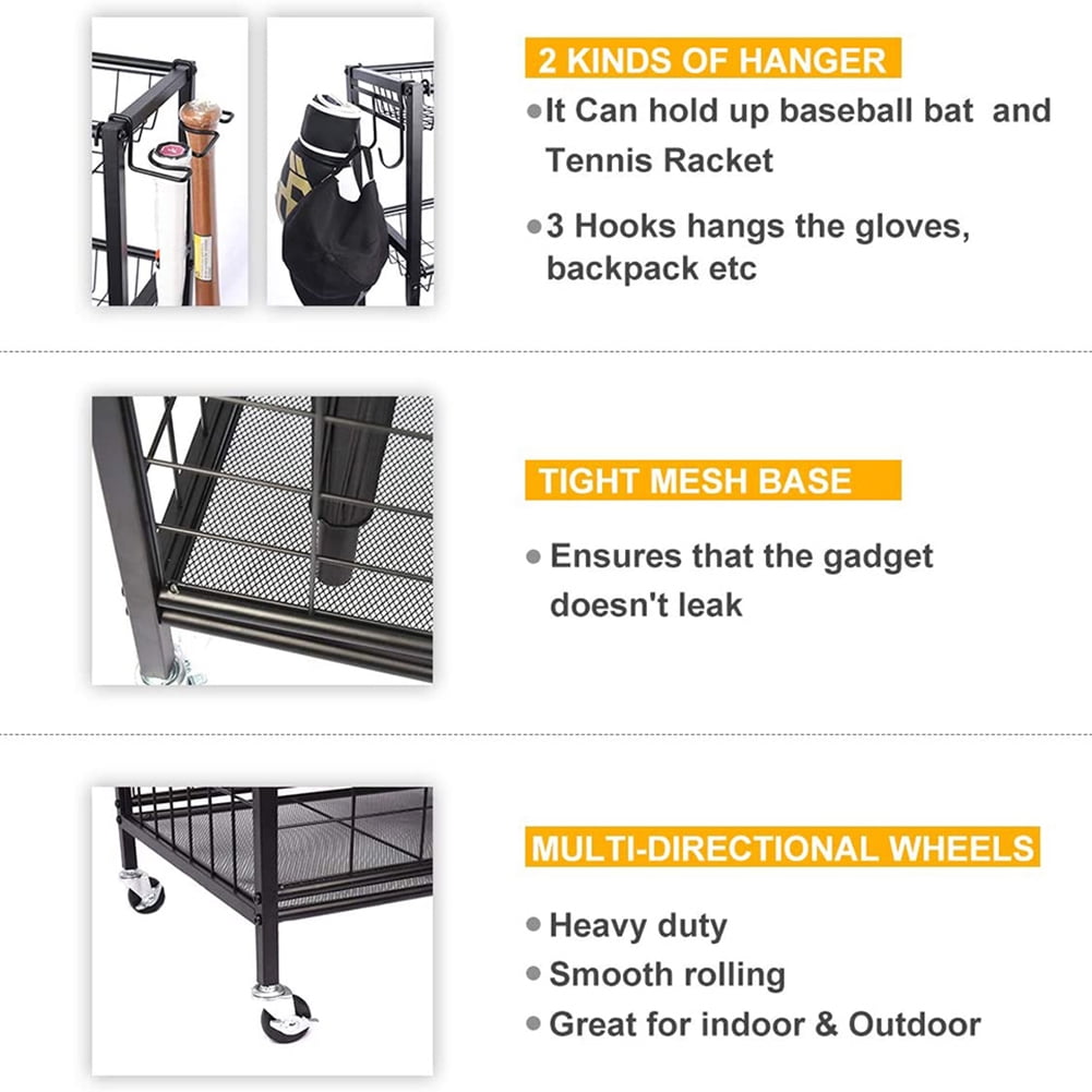 Kadyn Sports Equipment Organizer, Ball Storage Rack for Sports Ball Kadyn Sports Equipment Organizer, Ball Storage Rack for Sports Ball