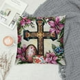 thumbnail image 2 of Creowell Easter Pillow Covers Pink Rabbit Truck Carrot Eggs Throw Pillows Cases Spring Holiday Farmhouse Cushion Covers Square Pillowcases Couch Decor for Living Room Home Outdoor, 2 of 5