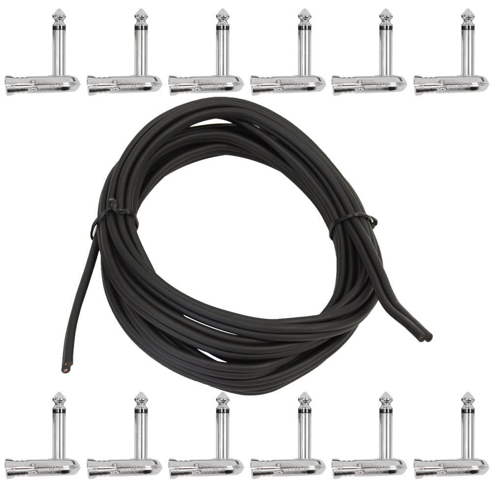 Seismic Audio Pedal Board Cable Kit 15' Cable with 12 Low Profile