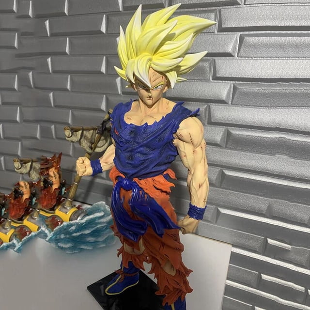 Figura de Dragon Ball Z de 43CM, Majin, Vegeta, Son Goku, Namek, figuras de acción, estatua GK, modelo de colección, juguetes para niños, regalos Gong Bohan LED