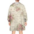 thumbnail image 2 of Wearable Oversized Blanket,Pioneer Flower Floral Print Pattern Wearable Blanket Hoodie for Adults,Cozy Hooded Blankets with Super Pockets,Super Warm Fuzzy Pullover for Women & Men, 2 of 6