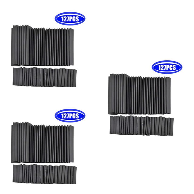 Yuarrent 127 Pieces Heat Shrink Tube Thermoresistant Sleeving Tubing Sleeves Insulation Connectors Kit Electrical Wire Waterproof Set Type1