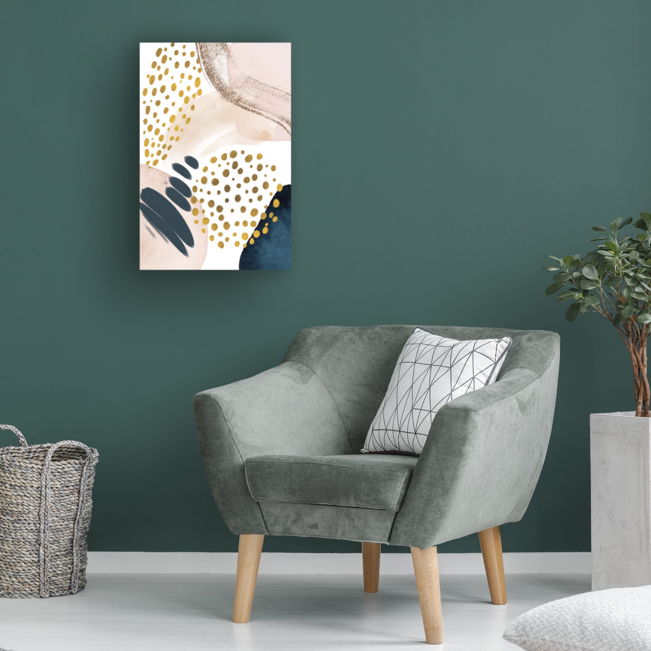 Trademark Fine Art Sally Ann Moss Smooth Abstract 1 Canvas Wall Art