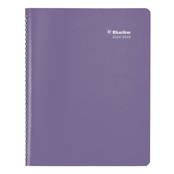2024-2025 Blueline 14-Month Monthly Academic Planner, 8-1/2" x 11", 100% Recycled, Dusty Purple, July to August, CA701F.03