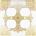 thumbnail image 3 of Metal Light Switch Plate Cover Mandala Yellow Flower Tile Pattern MDL098, 3 of 13